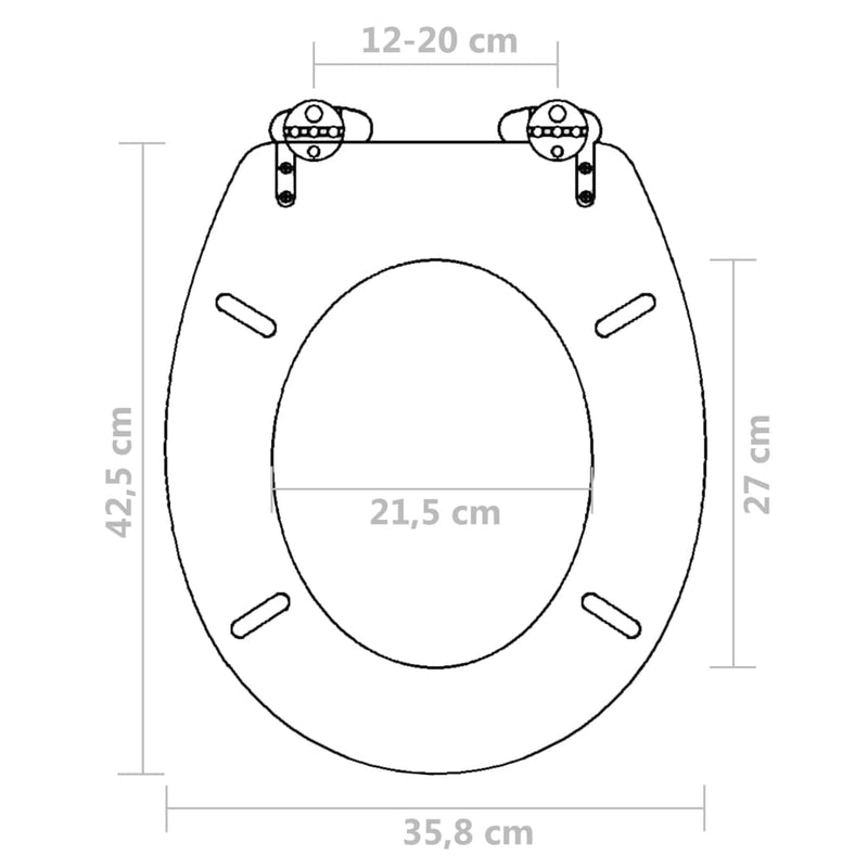 Toilet Seats with Soft Close Lids 2 pcs MDF White