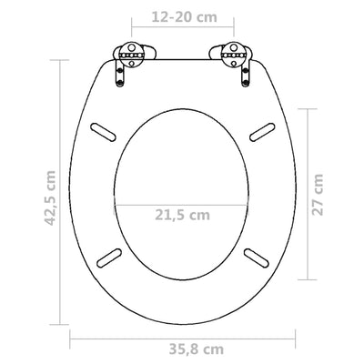 Toilet Seats with Soft Close Lids 2 pcs MDF Black