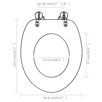 Toilet Seats with Lids 2 pcs MDF White