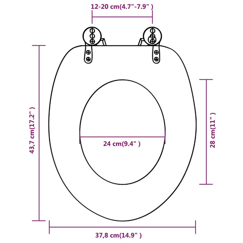 Toilet Seats with Lids 2 pcs MDF Old Wood