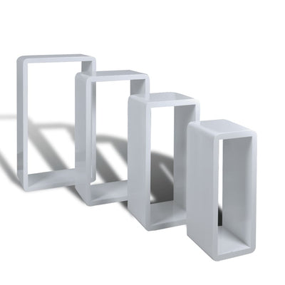 Wall Cube Shelves 8 pcs White