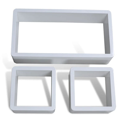 Wall Cube Shelves 6 pcs White