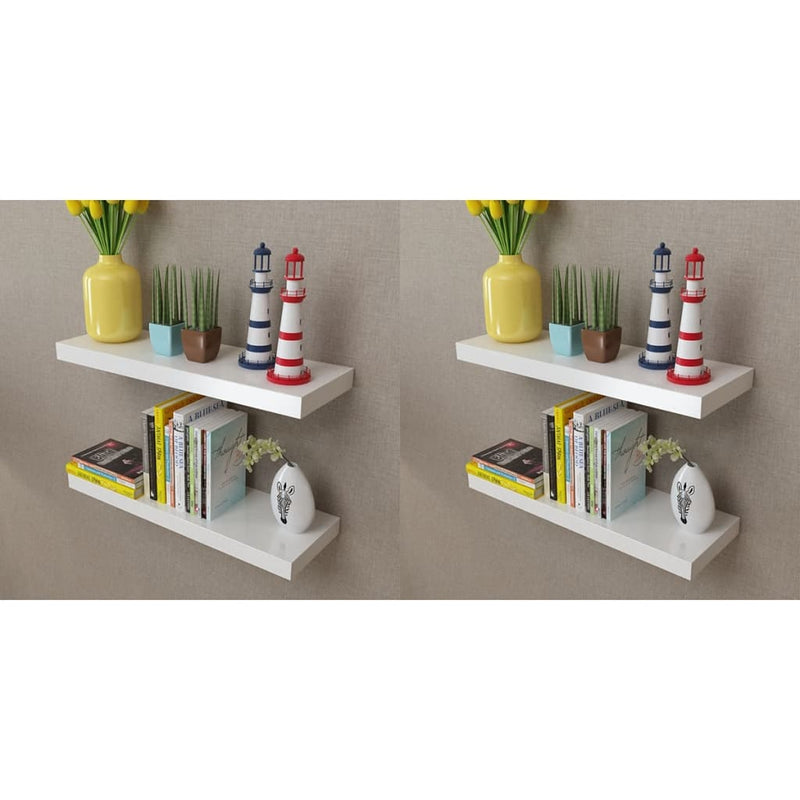 Wall Shelves 4 pcs White 60 cm