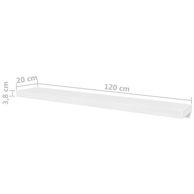 Wall Shelves 4 pcs White 120 cm