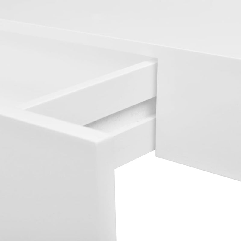 Floating Wall Shelves with Drawers 2 pcs White 48 cm