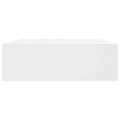 Floating Wall Shelves with Drawers 2 pcs White 48 cm