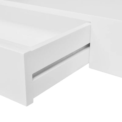 Floating Wall Shelves with Drawers 2 pcs White 80 cm