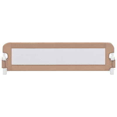 Toddler Safety Bed Rail Taupe 150x42 cm Polyester