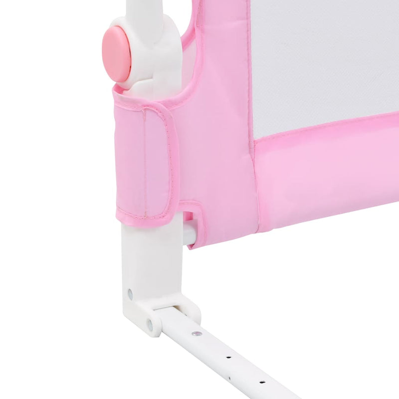 Toddler Safety Bed Rail Pink 120x42 cm Polyester