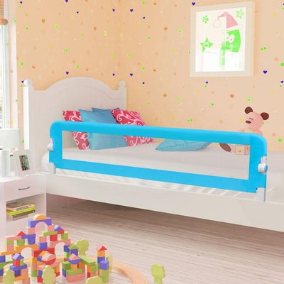 Toddler Safety Bed Rail Blue 180x42 cm Polyester