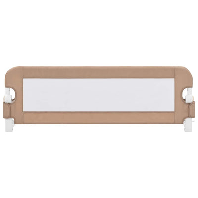 Toddler Safety Bed Rail Taupe 120x42 cm Polyester