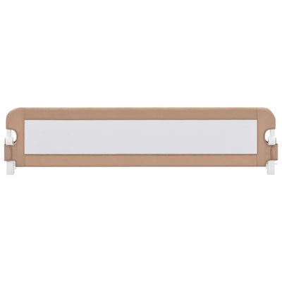 Toddler Safety Bed Rail Taupe 180x42 cm Polyester