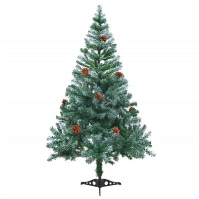 Frosted Christmas Tree with Pinecones 150 cm