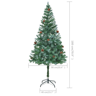 Artificial Christmas Tree with Pinecones 180 cm