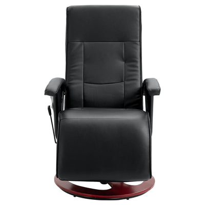 Massage Chair Black Faux Leather