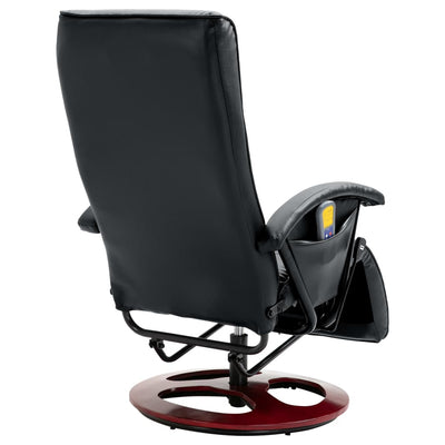 Massage Chair Black Faux Leather