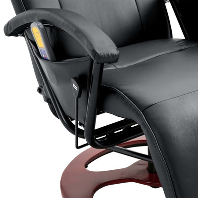 Massage Chair Black Faux Leather