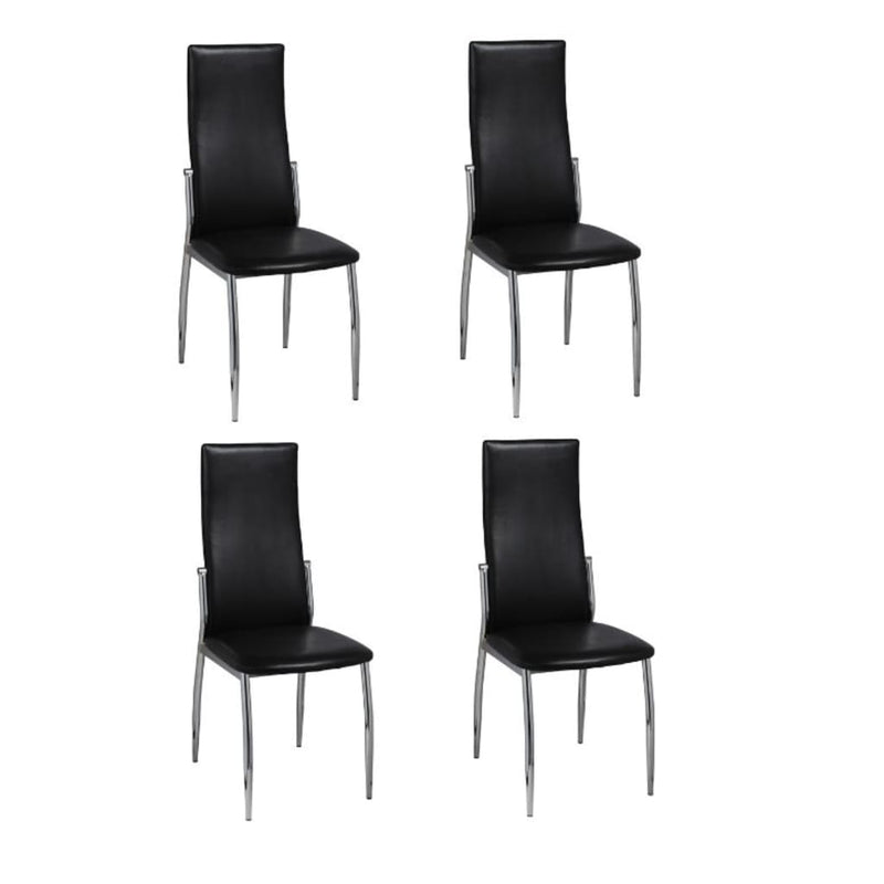 Dining Chairs 4 pcs Black Faux Leather