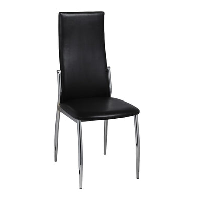 Dining Chairs 4 pcs Black Faux Leather