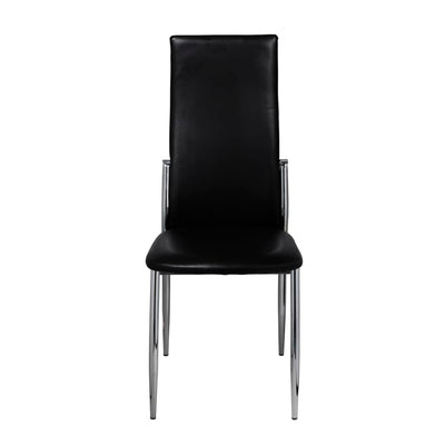 Dining Chairs 4 pcs Black Faux Leather