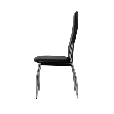 Dining Chairs 4 pcs Black Faux Leather