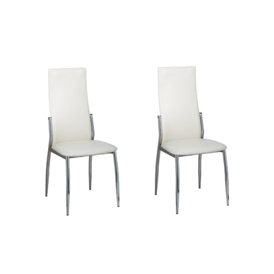 Dining Chairs 2 pcs White Faux Leather