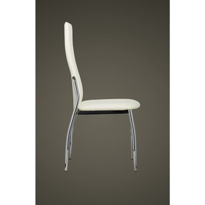 Dining Chairs 4 pcs White Faux Leather