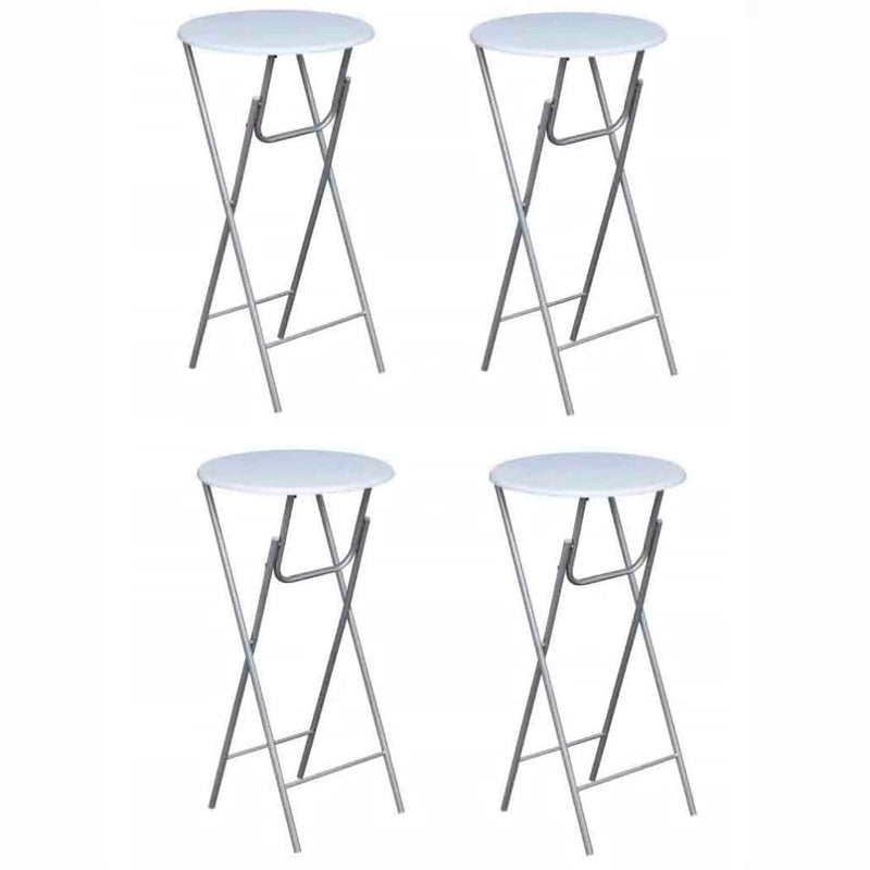 Bar Tables 4 pcs with MDF Tabletop White