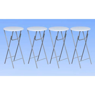 Bar Tables 4 pcs with MDF Tabletop White