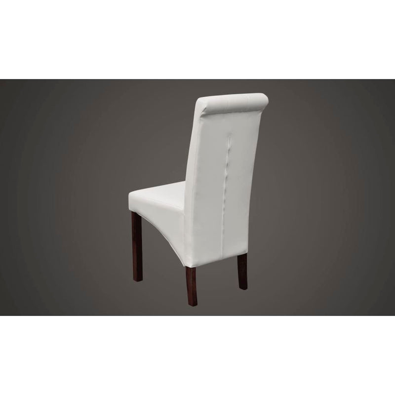 Dining Chairs 4 pcs White Faux Leather