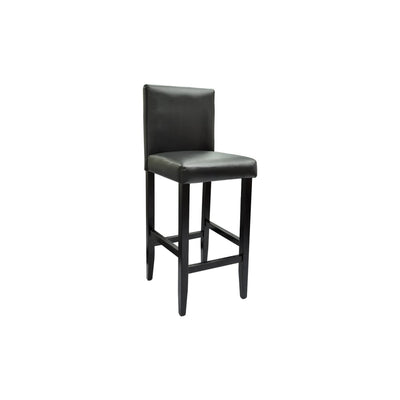 Bar Stools 2 pcs Black Faux Leather