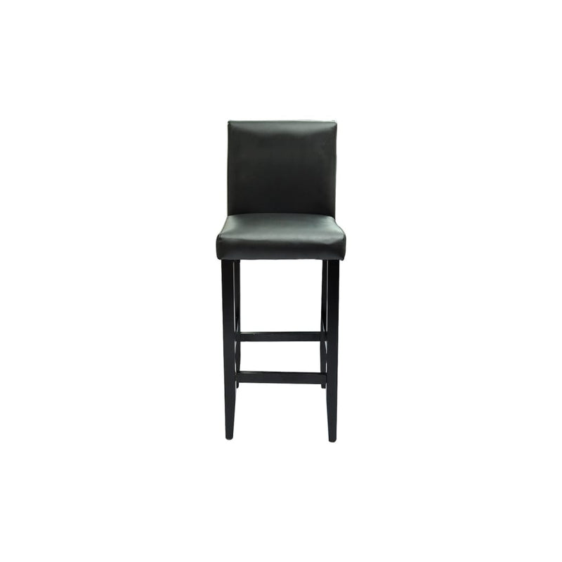 Bar Stools 2 pcs Black Faux Leather