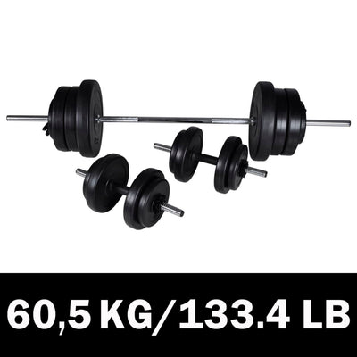 Barbell + 2 Dumbbell Set 60.5kg