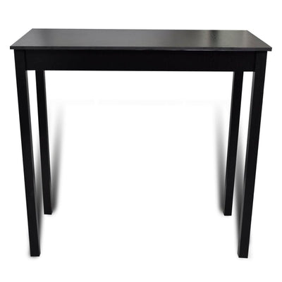 Bar Table with 2 Bar Chairs Black