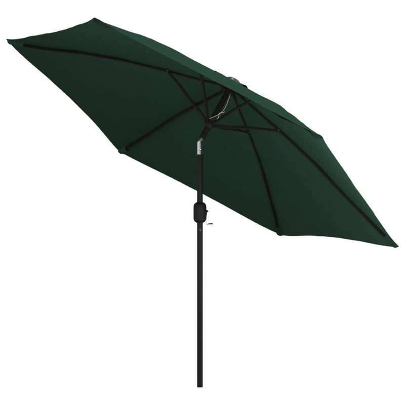 Garden Parasol Green 3m Steel Pole