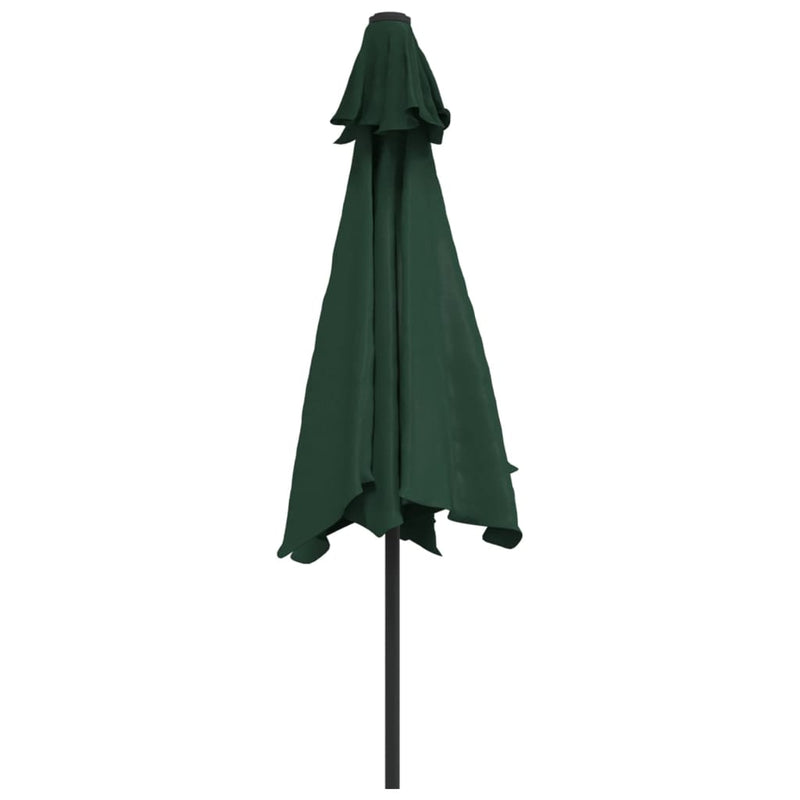 Garden Parasol Green 3m Steel Pole