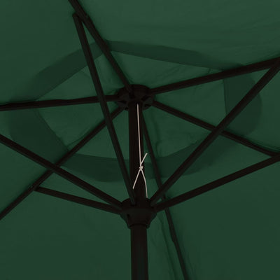 Garden Parasol Green 3m Steel Pole