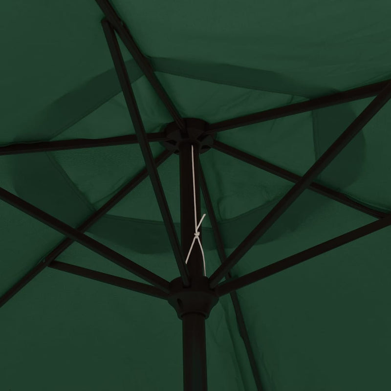 Garden Parasol Green 3m Steel Pole