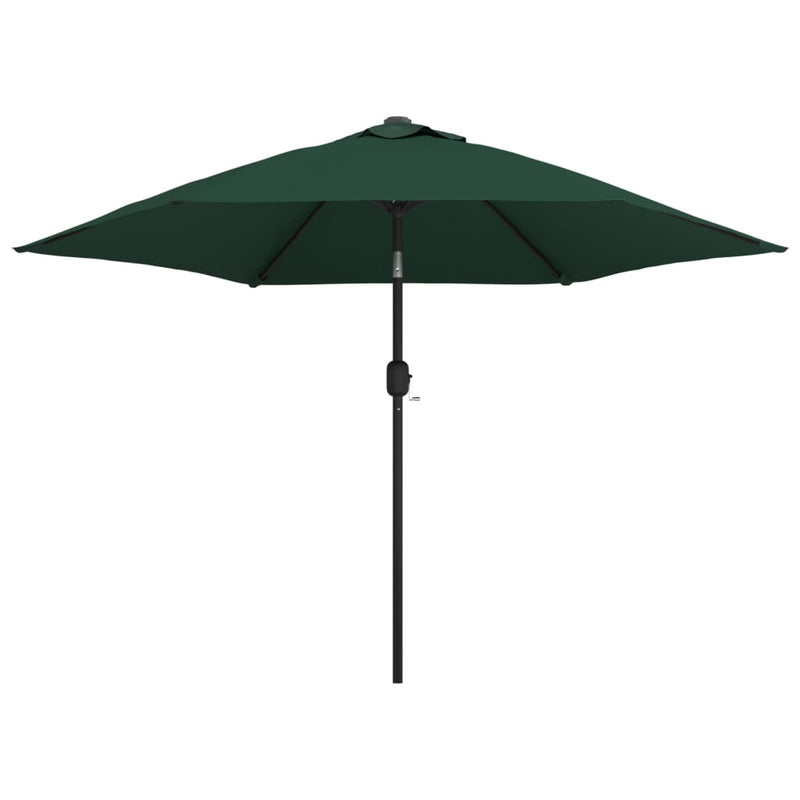 Garden Parasol Green 3m Steel Pole