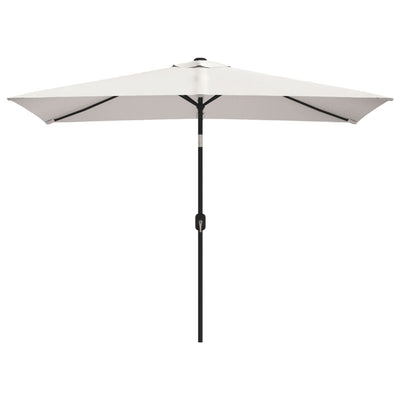 Garden Parasol 200 x 300 cm Sand White Rectangular