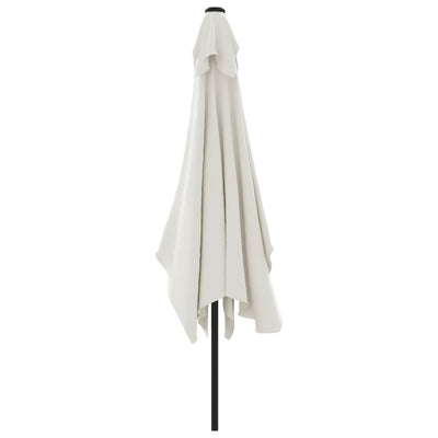 Garden Parasol 200 x 300 cm Sand White Rectangular