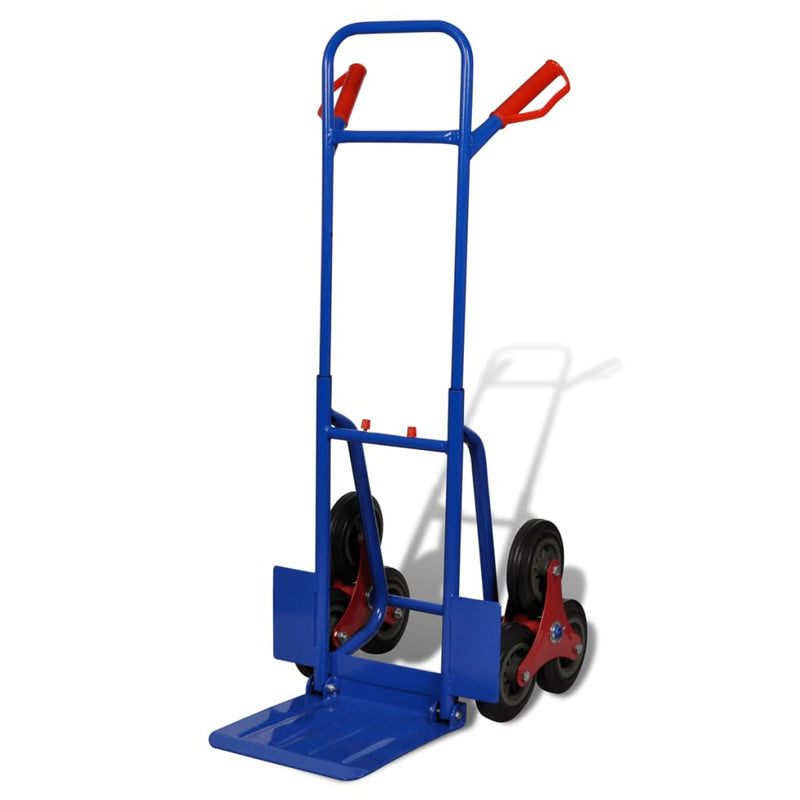 Folding Sack Truck with 6 Wheels Blue