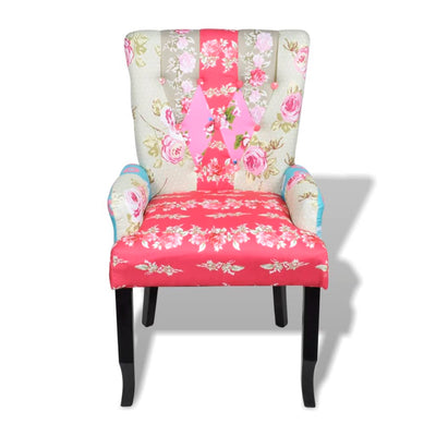 French Chair with Patchwork Design Fabric