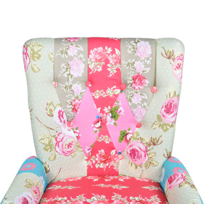 French Chair with Patchwork Design Fabric