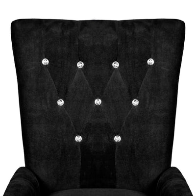 Armchair Black Velvet