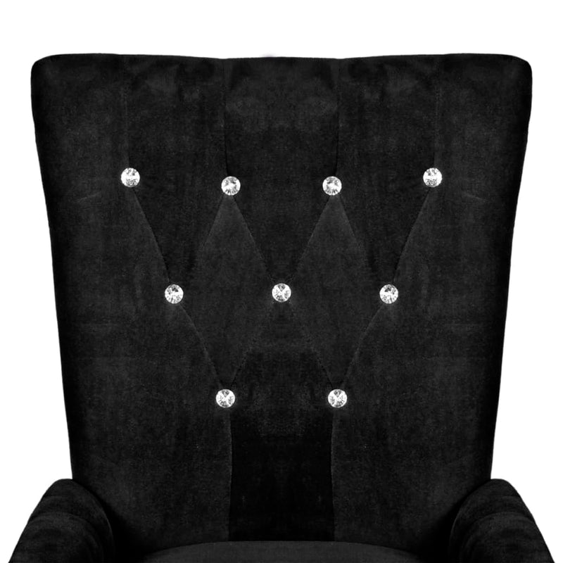 Armchair Black Velvet