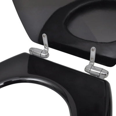 Toilet Seats with Soft Close Lids MDF Black