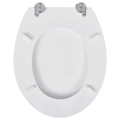 WC Toilet Seat MDF Lid Simple Design White