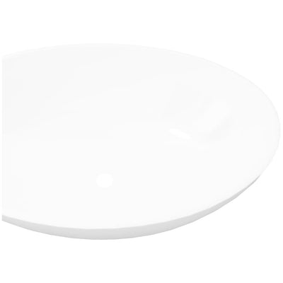 Luxury Ceramic Basin Oval-shaped Sink White 40 x 33 cm