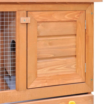 Outdoor Rabbit Hutch Small Animal House Pet Cage 1 Door Wood